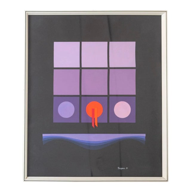 Italian Modern Collage Poster by Angela Trapani, 1981 For Sale