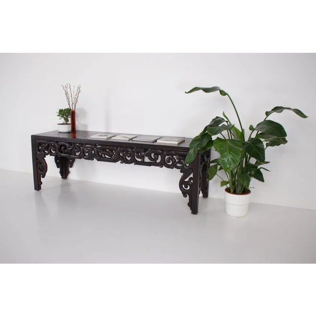 Large Console Hongmu, China, 1890s For Sale - Image 9 of 11