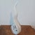 Murano Vintage 90s Murano Style Dancing Flame White Sparkle Ribbon Art Glass Sculpture For Sale - Image 4 of 8