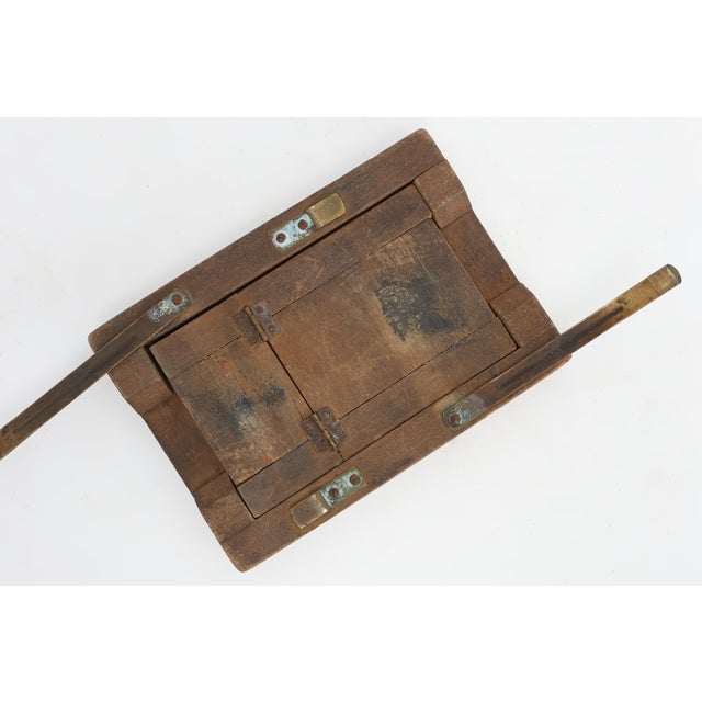 Brown 20th Century Rustic Wooden Photo Frame with Glass, France, 1920s For Sale - Image 8 of 11