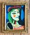 Gold Vintage Cubist Figurative Oil on Board After Picasso For Sale - Image 8 of 12