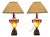 Vintage Glass Table Lamps, 1970, Set of 2 For Sale