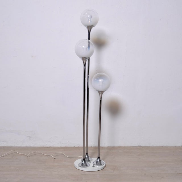 Three-Light Floor Lamp Attributable to Targetti Sankey Design 70, 1970s For Sale - Image 18 of 18