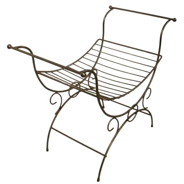 Mid 20th Century Hollywood Regency Vanity Bench For Sale In New York - Image 6 of 11