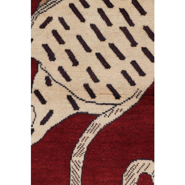 Vintage Gabbeh Rug With Leopard Pictorial by Rug & Kilim, Afghanistan, 1950-1959 For Sale In New York - Image 6 of 9