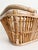 Vintage Bamboo Basket With Handles For Sale - Image 11 of 11