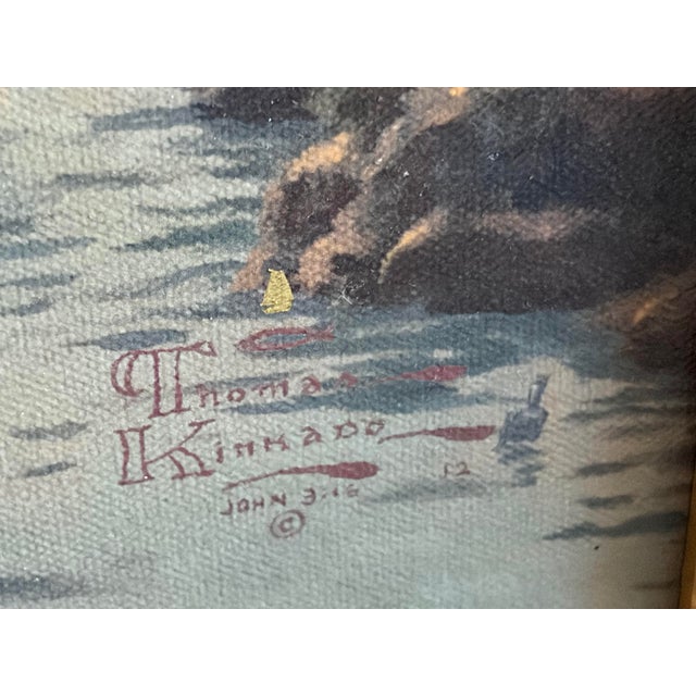 Traditional 1990s Thomas Kinkade "Sea of Tranquility" Gallery Proof (G/P) Canvas – Rare Gold Seal For Sale - Image 3 of 12