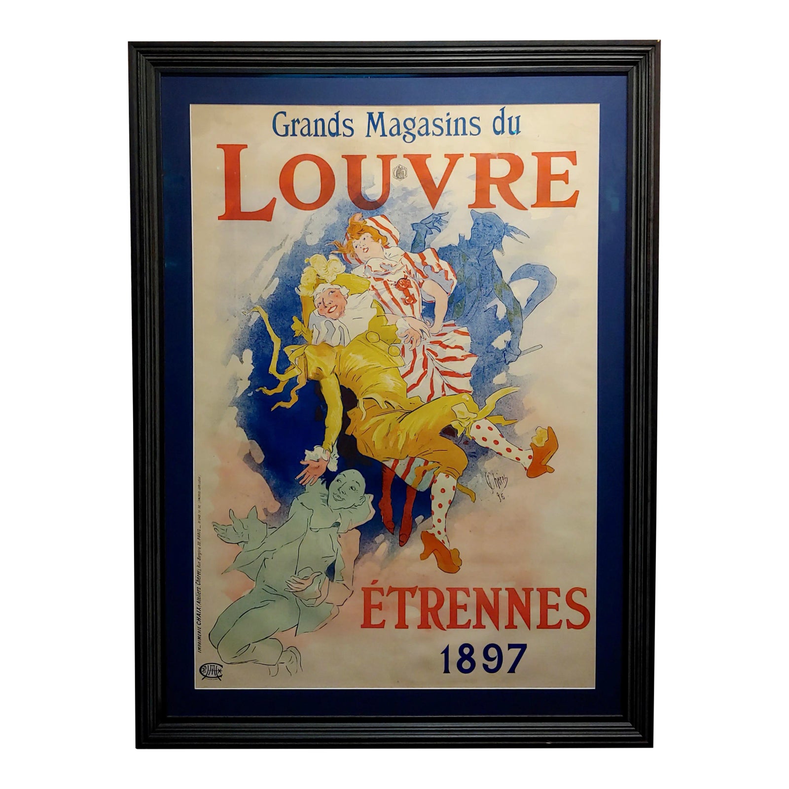 ◆美品 1897年 フランス ポスター版画◆慈善の饗宴 Cheret Jules ◇美品 1897年 フランス ポスター版画◇慈善の饗宴 Cheret Jules