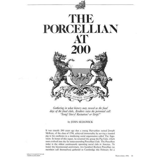 Traditional Harvard Porcellian Club 1991 Directory For Sale - Image 3 of 9