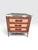 Campaign 1990s Charleston Polo Campaign Style Three-Drawer Side Table With Glass Top. For Sale - Image 3 of 11