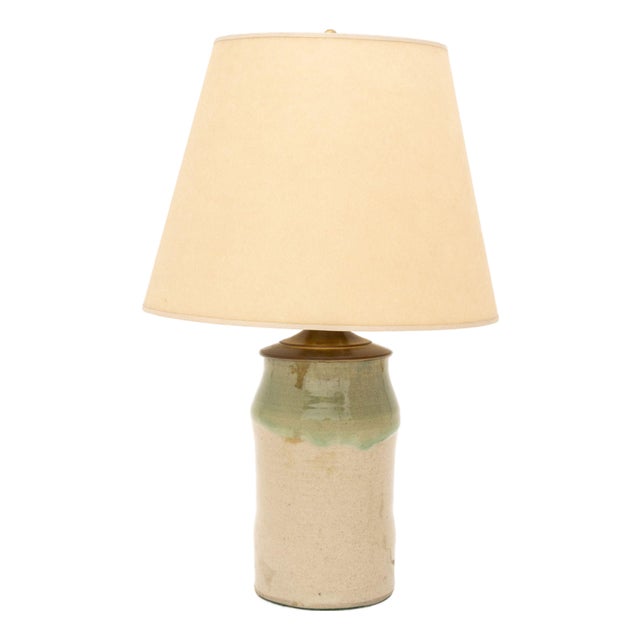 Modern Glazed Stoneware Table Lamp For Sale