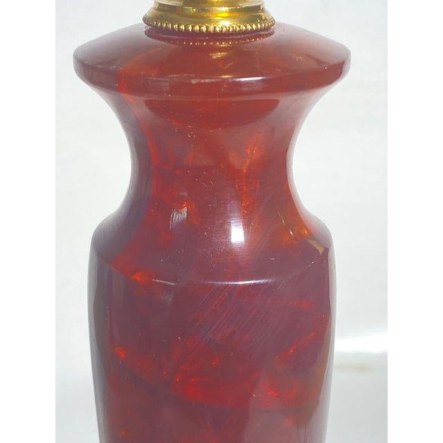 Table Lamp in Crackle Resin Fractal and Gilt Metal, France, 1970 For Sale - Image 6 of 14