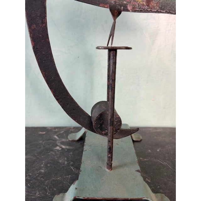 Metal Vintage Folk Art Little Red Riding Hood and Wolf Balancing Sculpture For Sale - Image 7 of 8