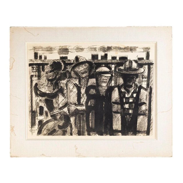 Untitled is a wonderful China ink and watercolor original drawing on paper, realized in 1951 by the French artist, Marcel...