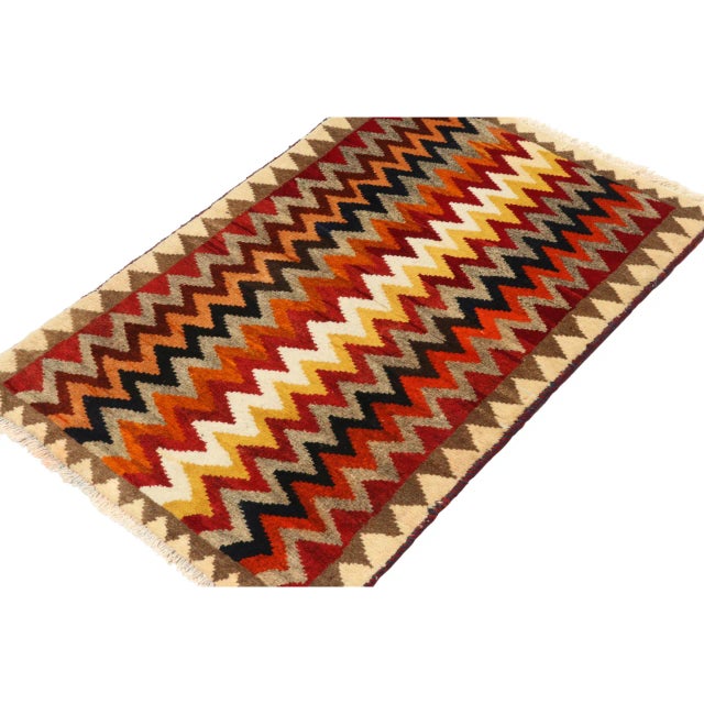 This vintage 2x4 Gabbeh Persian rug is from the latest entries in Rug & Kilim’s rare tribal curations. Hand-knotted in...