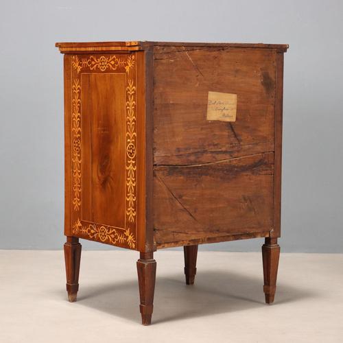 Walnut Bedside Table with Inlays For Sale - Image 10 of 11