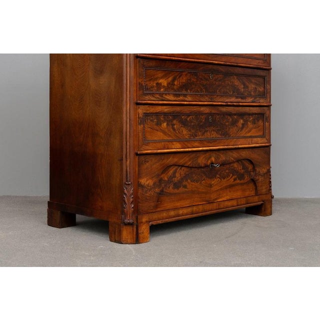 19th Century Biedermeier Chest of Drawers in Mahogany For Sale - Image 9 of 18