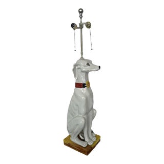 1960s Italian Ceramic Dog Lamp For Sale