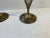 Gold Vintage Israelian Holyland Brass Candlesticks with Green Eliats from Tamar, 1970s, Set of 2 For Sale - Image 8 of 10
