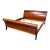 Eastern King Size Lee Weitzman Elysia Style Figured Wood Sleigh Bed Frame For Sale