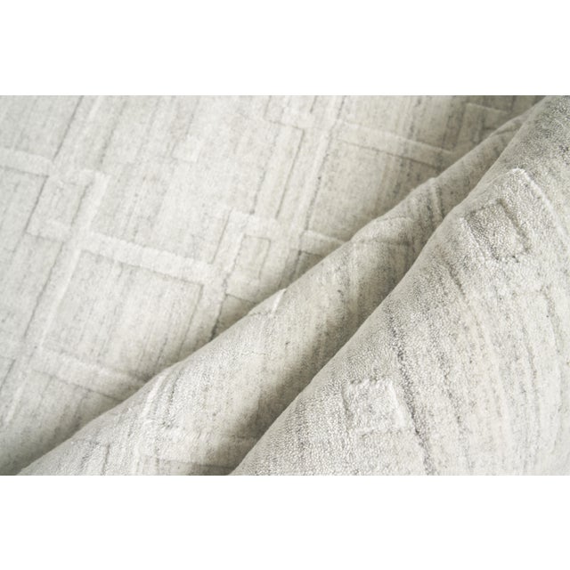 Exquisite Rugs Exquisite Rugs Castelli Handmade Bamboo Silk & Cotton Ivory Rug-12'X15' For Sale - Image 4 of 7