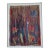 1970s Abstract Modern Acrylic on Brown Paper Painting Framed For Sale