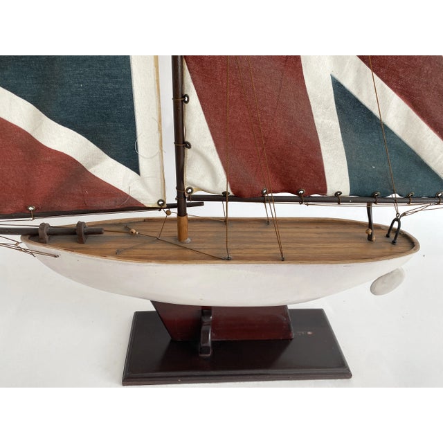 Vintage English Pond Yacht Model Sailboat For Sale In Los Angeles - Image 6 of 8