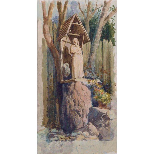 Impressionist Theodore Ernest "Langguth Statue of an Ascetic (The Hermit)" Impressionist Still Life 1920s For Sale - Image 3 of 6