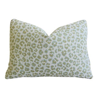 Designer Kravet Cheetah Leopard “Leopardo” Animal Spot Feather/Down Pillow 22” X 17” For Sale