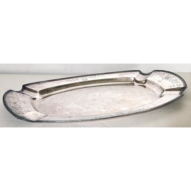 Silver Chippendale Silver Tray For Sale - Image 8 of 8