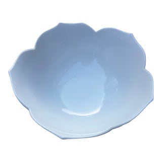 Vintage Ceramic White Lotus Bowl For Sale
