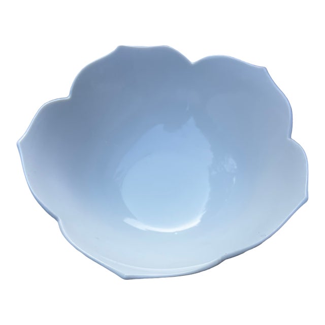 Vintage Ceramic White Lotus Bowl For Sale