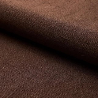 Sample - Schumacher Marco Performance Linen Fabric in Brown For Sale
