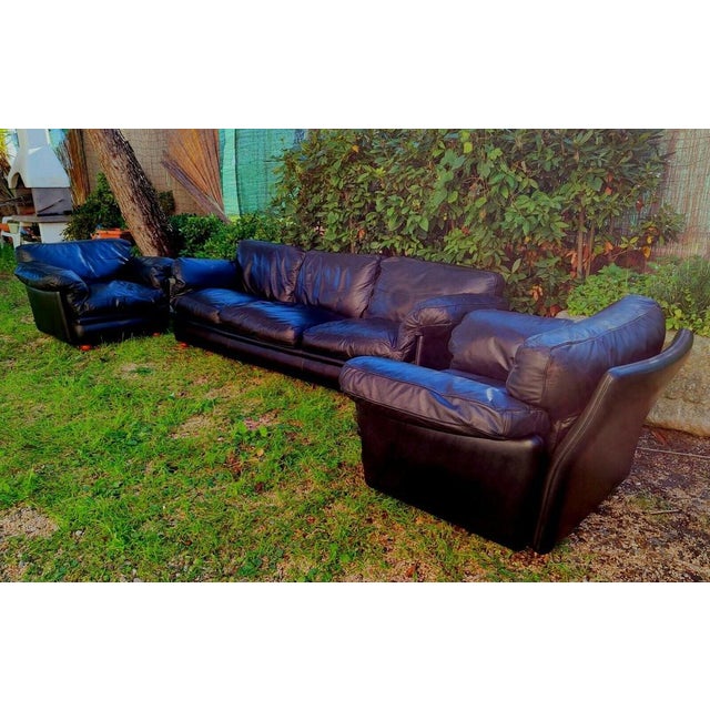 Sofa & Armchairs from Poltrona Frau, Set of 3 For Sale - Image 6 of 12