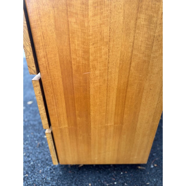 Brown 1970s Mid Century Modern Burl Wood Dresser by Lane For Sale - Image 8 of 12