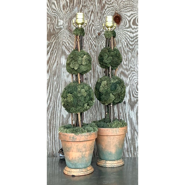 Vintage Regency Topiary Lamps - A Pair For Sale - Image 9 of 11