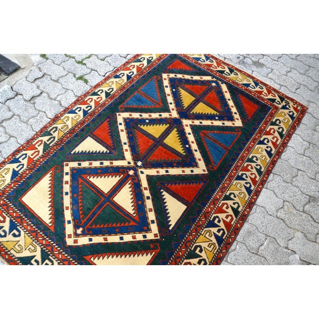 Tribal Handknotted Anatolian Oushak Rug For Sale - Image 3 of 11