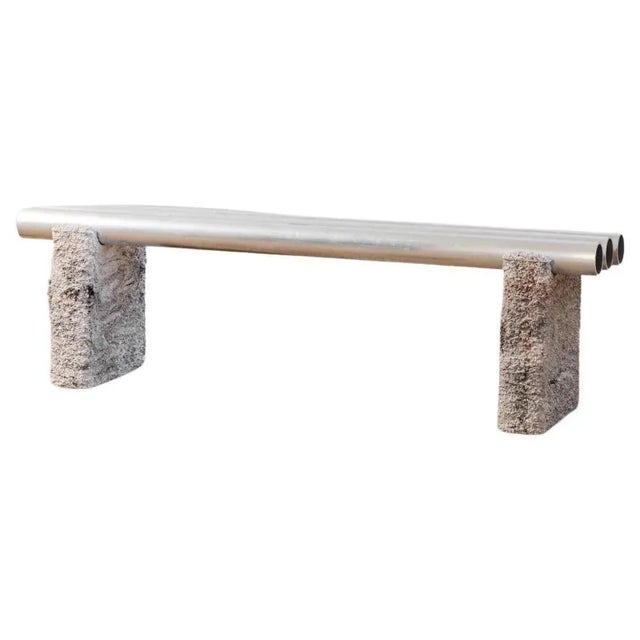 White Foam Bench by Arne Desmet For Sale - Image 8 of 8