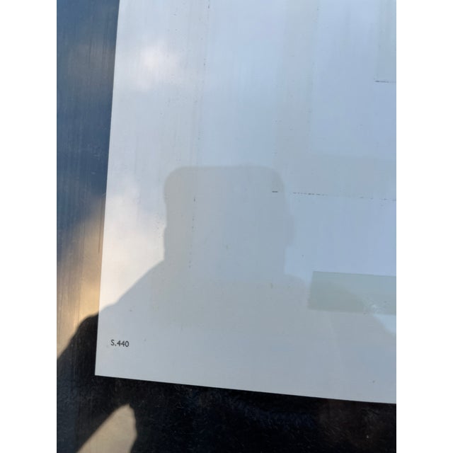 Vintage 1970s Op-Art Geometric Black and Silver Foil Framed Print. For Sale - Image 14 of 15