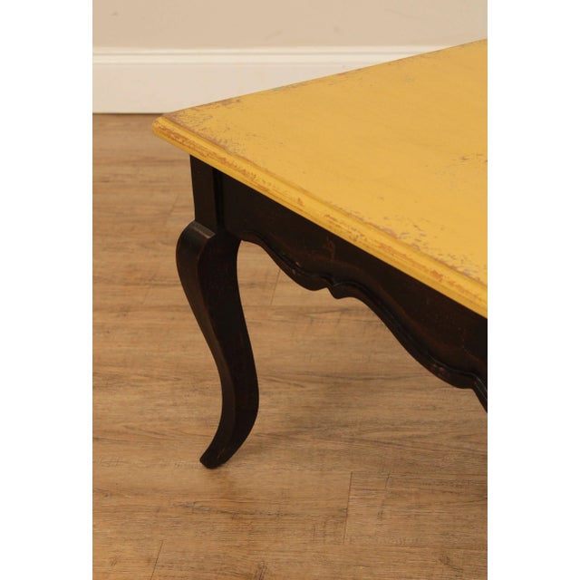 Habersham French Country Style Distressed Painted Coffee Table For Sale - Image 9 of 13