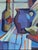 Cream 1993 Nancy Greene Modernist Still Life Painting For Sale - Image 8 of 12