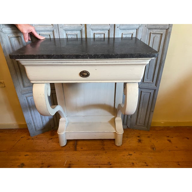 Black French Louis Philippe Trumeau Side Table For Sale - Image 8 of 18