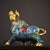 Vintage Cloisonne Enamel Ox Figure – 8.7" Gilt Mythical Bull Sculpture For Sale In Los Angeles - Image 6 of 9