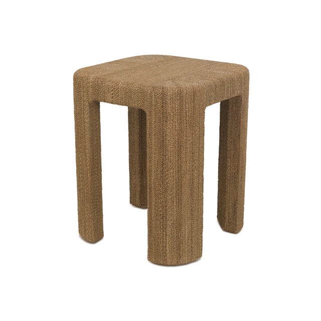 Contemporary Rope End Table, Natural - Corso by Oggetti For Sale - Image 3 of 4