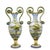 Capodimonte Pair of Italian Maiolica Vases, Coiled Snake Handles, Ca. 1880 For Sale - Image 4 of 10