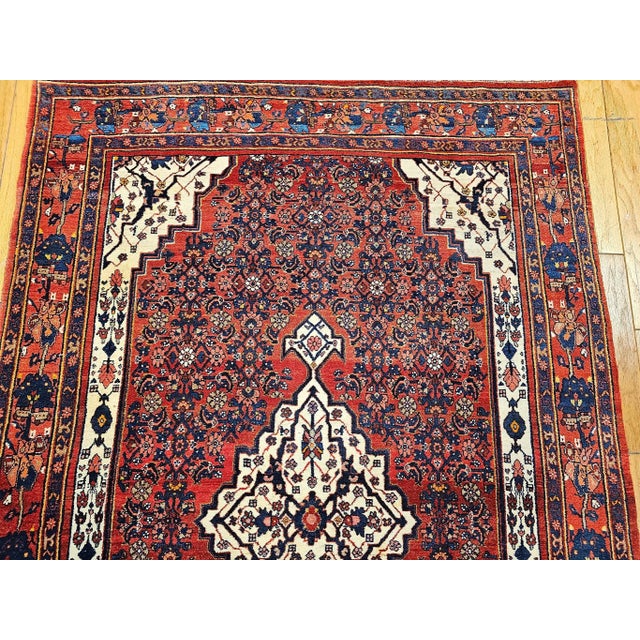 Antique Persian Bidjar Area Rug, Handwoven Wool, Herati Design, 1920s For Sale - Image 10 of 12