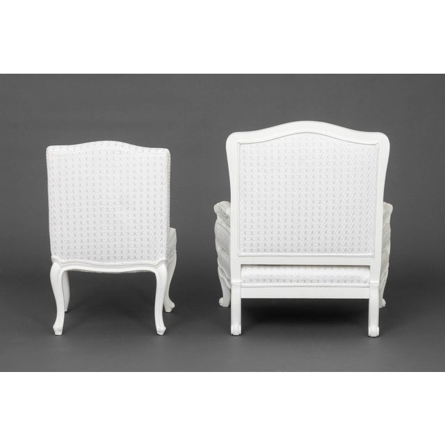White Louis XV Style White Painted Chairs, 2 For Sale - Image 8 of 8