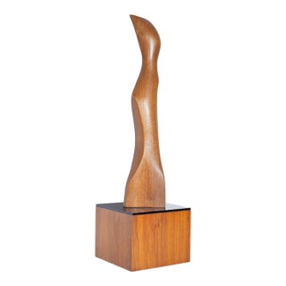1972 Abstract Wood Sculpture by Alfredo Burlini For Sale