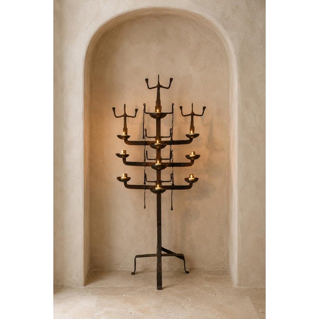 Antique Old Dogon African Iron Candle Stand For Sale In Los Angeles - Image 6 of 6