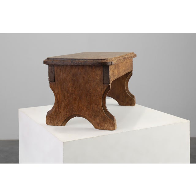 Small French Provincial Rustic Oak Bench, 1800s For Sale - Image 4 of 10